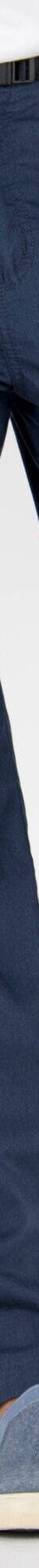Pantalon 3/4 élastiqué + ceinture assortie (bleu marine) Pantalon 3/4 élastiqué + ceinture assortie (bleu marine)